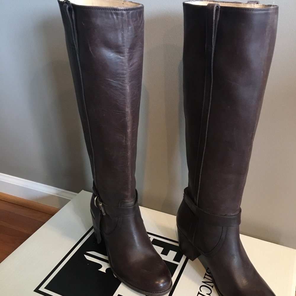 Frye Malorie Knotted Tall boot, dark brown